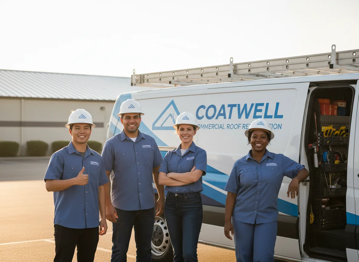 Commercial roof coating company in Ovalo, TX